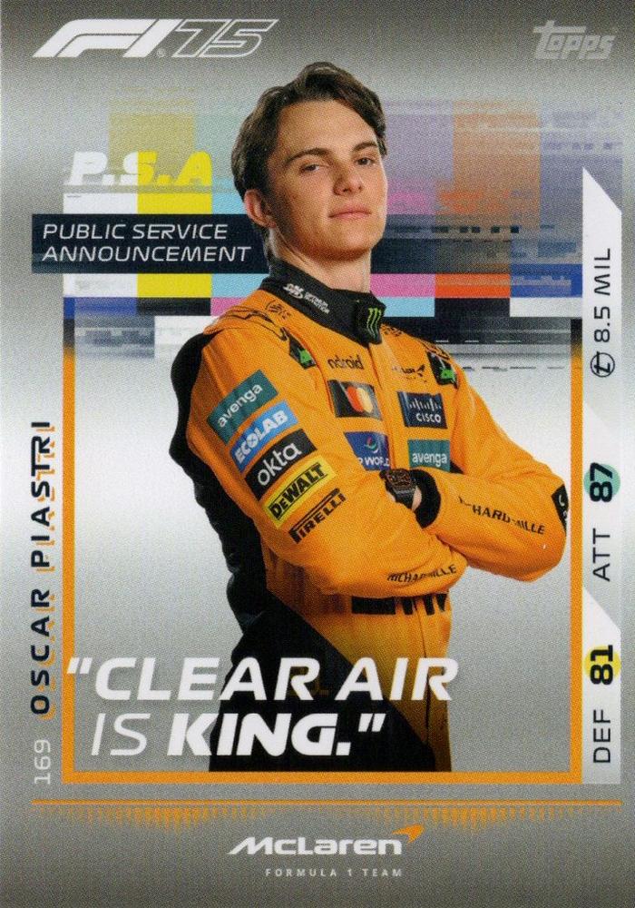 2025 Turbo Attax — Oscar Piastri PSA #169