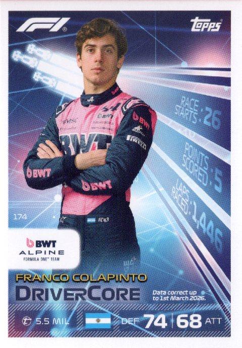 2026 Turbo Attax — Franco Colapinto DC #174