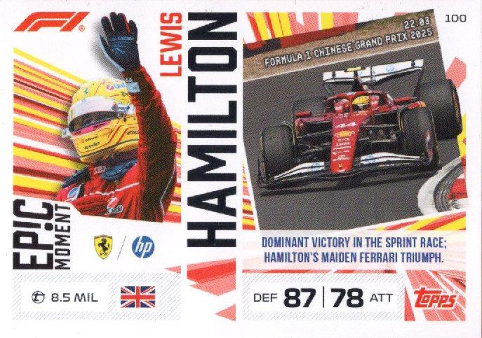 2026 Turbo Attax — Lewis Hamilton EM #100